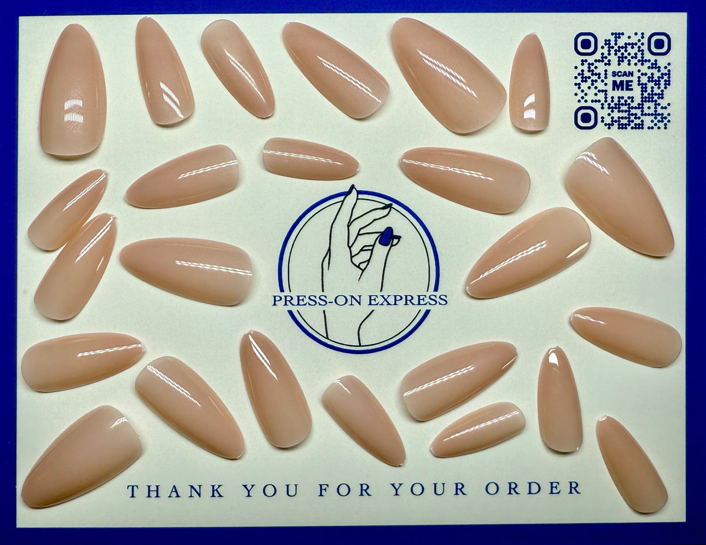 24pc Solid Color Almond Nails - Press-on Express