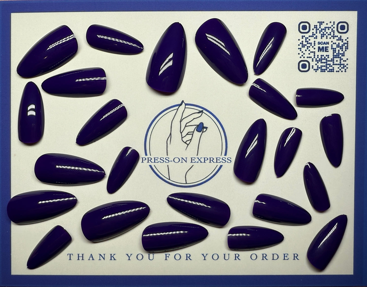 24pc Solid Color Almond Nails - Press-on Express