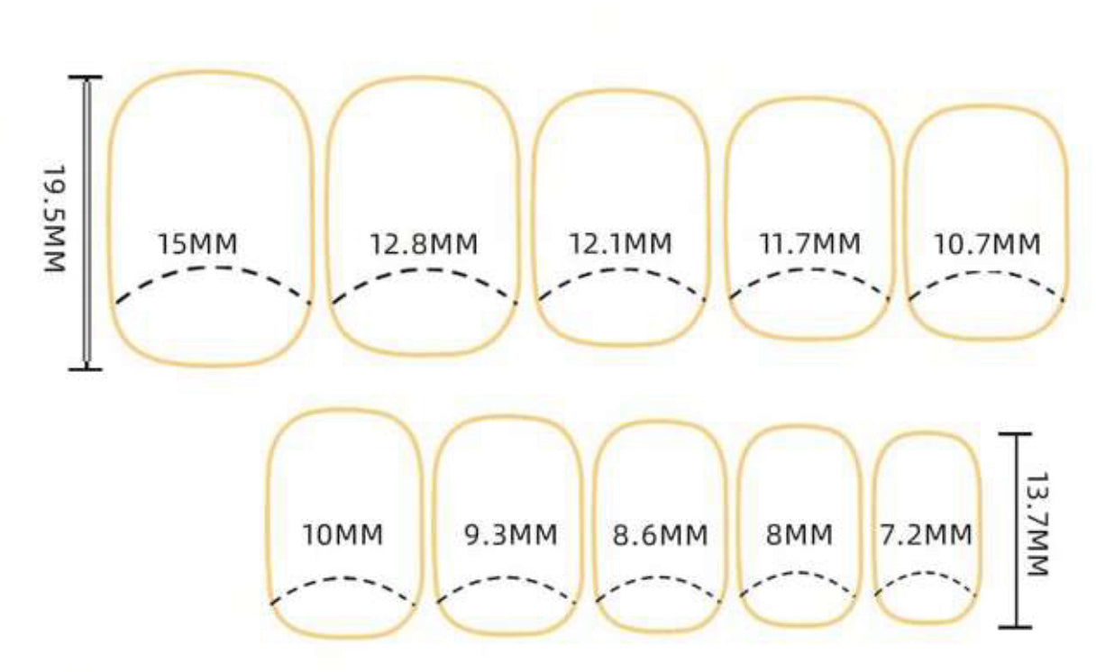 24Pc Short Square Nails with Blue and Gold Accent Designs - Press-on Express