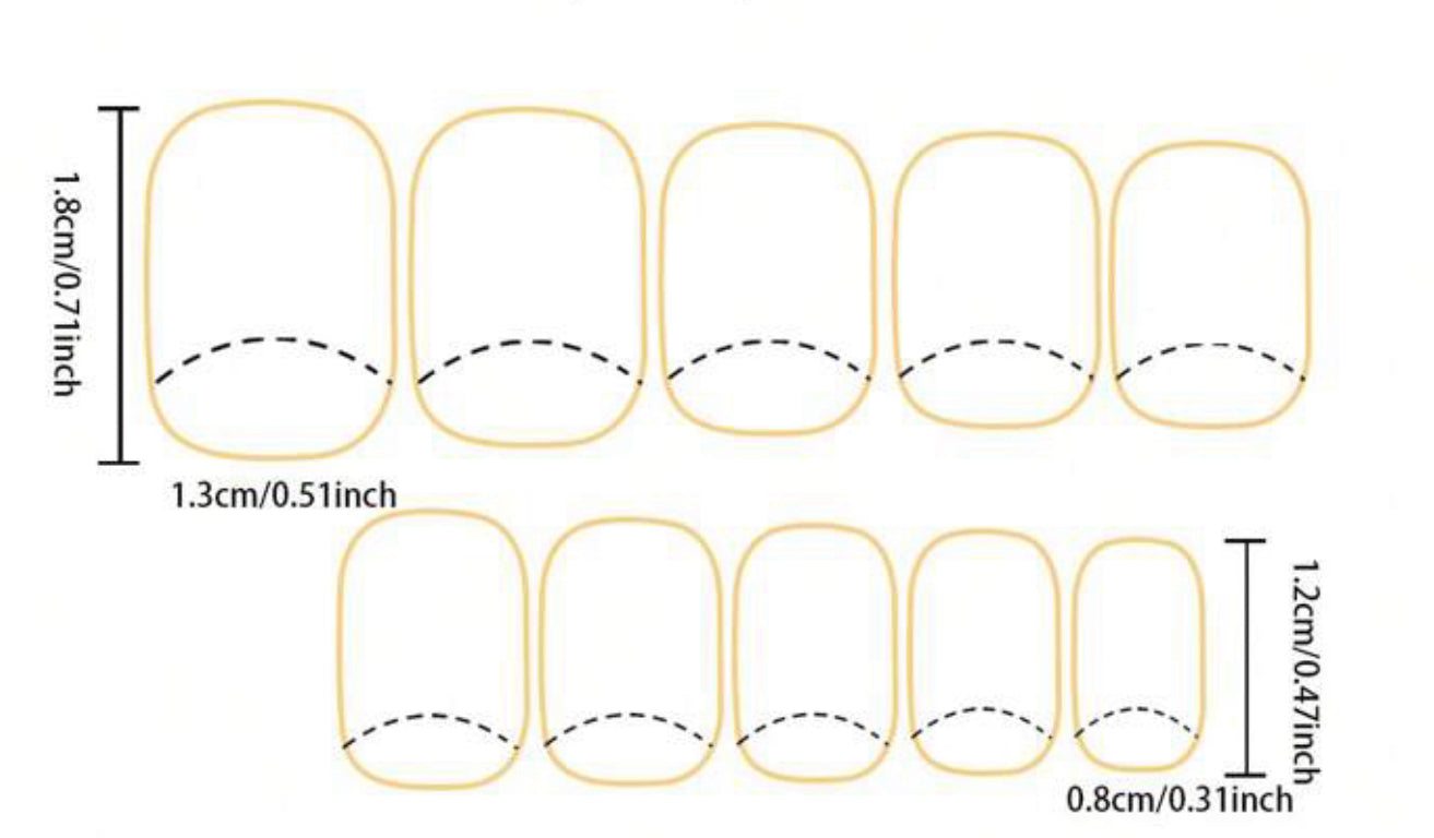 24Pc Short Square Nails set in Off-White with Glitter Accent - Press-on Express