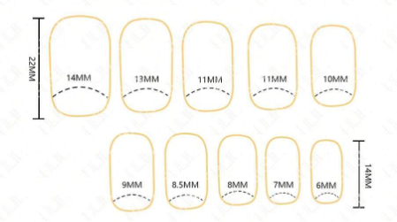 24Pc Square Nails Set in a Classic French Manicure with Cherry Designs - Press-on Express