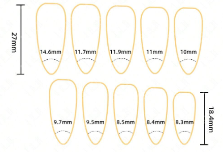 24Pc Almond Nails Set in Nude with Cute Flowers, Earths, and Rainbows - Press-on Express
