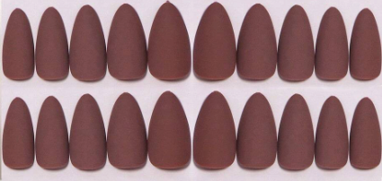 96Pc Almond Nails Set in Four Shades of Pinks/Reds/Neutrals - Press-on Express