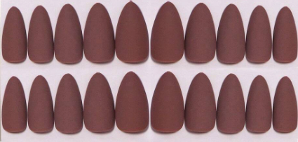 96Pc Almond Nails Set in Four Shades of Pinks/Reds/Neutrals