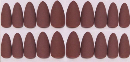 96Pc Almond Nails Set in Four Shades of Pinks/Reds/Neutrals